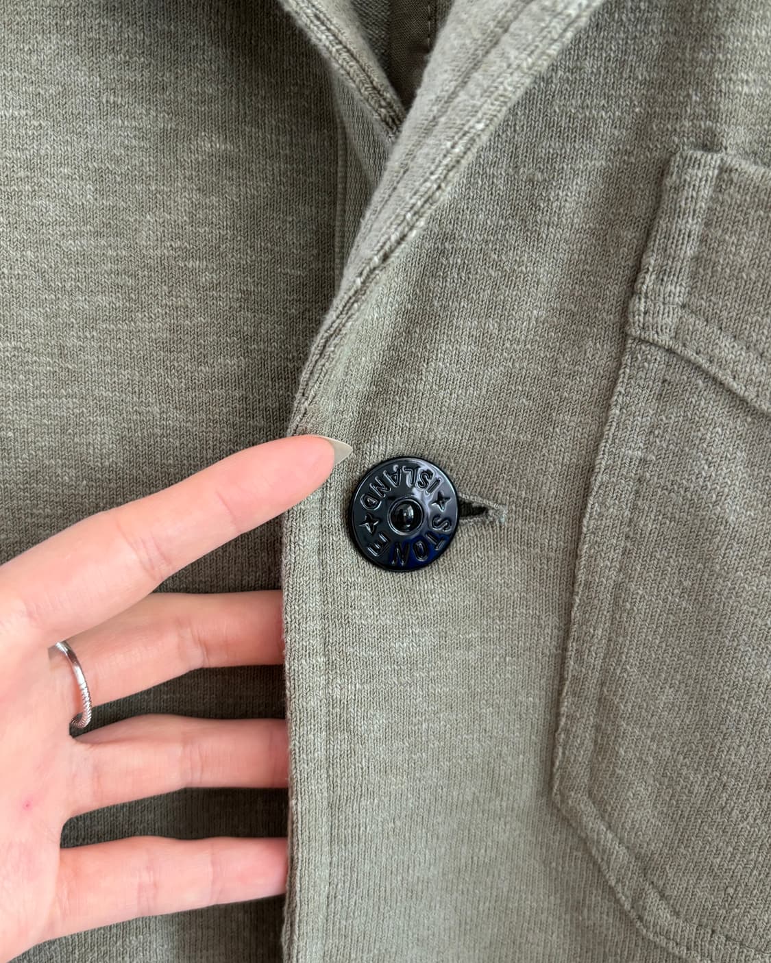 Stone Island 스톤아일랜드 올리브 그린 컬러 카라 필드 자켓 상품이미지4