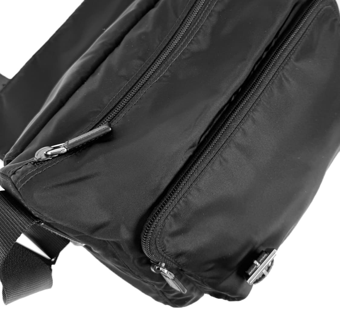 [M] 프라다 리나일론 삼각로고 투버클 메신저백 크로스백 블랙 미디움 상품이미지8