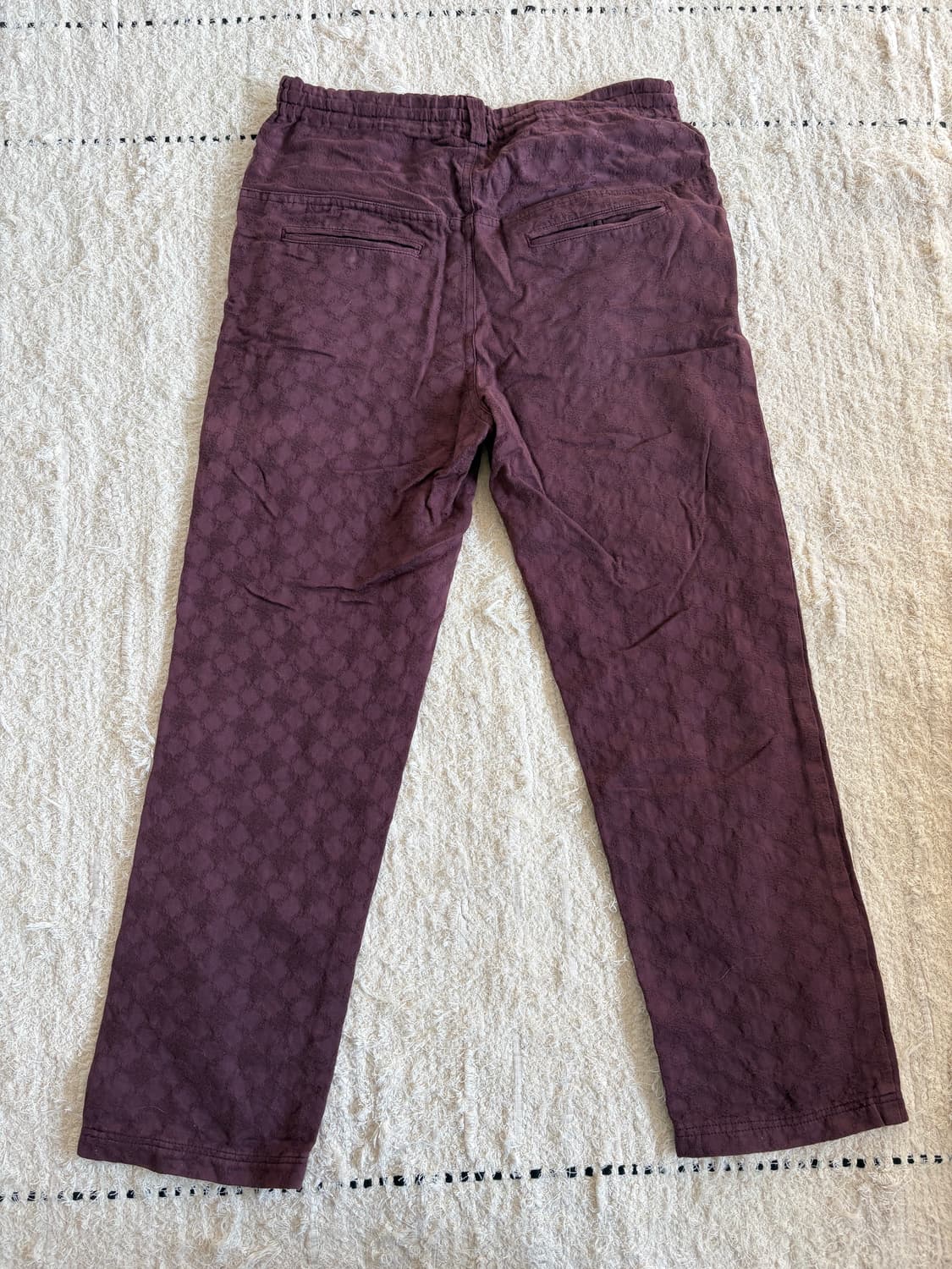 Iroquois 이로쿼이 자카드 버건디 팬츠 상품이미지4