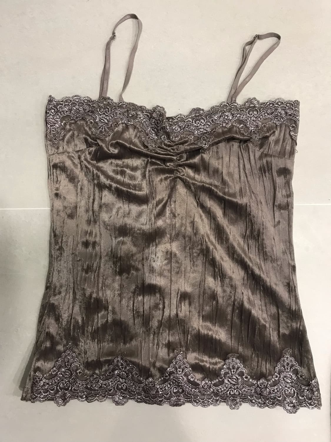 브라운 벨벳 레이스 나시 상품이미지1