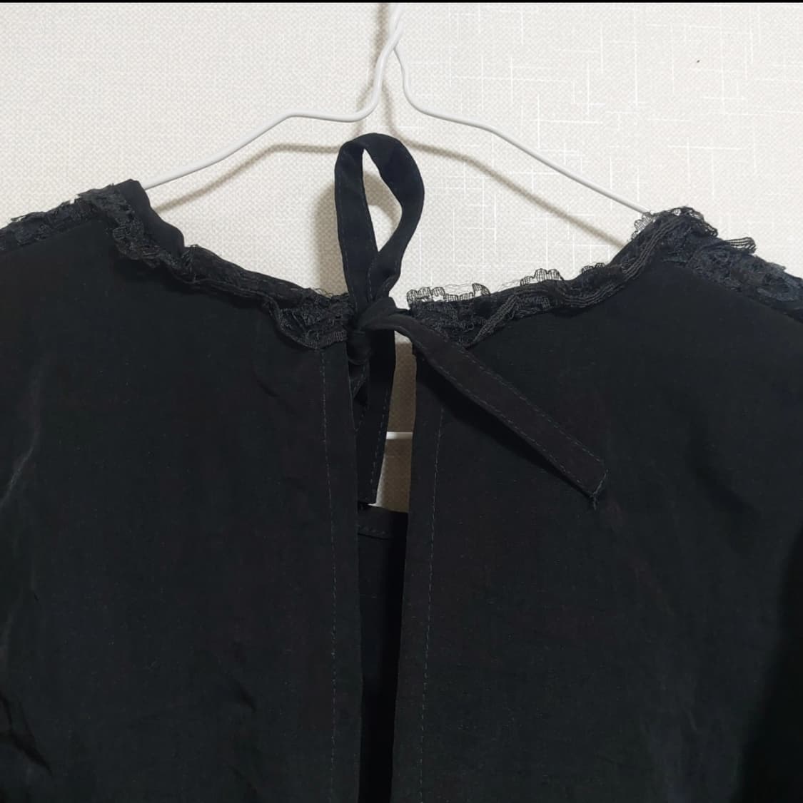 고스 갸루 블랙 레이스 레이어드 원피스 앞치마 상품이미지6