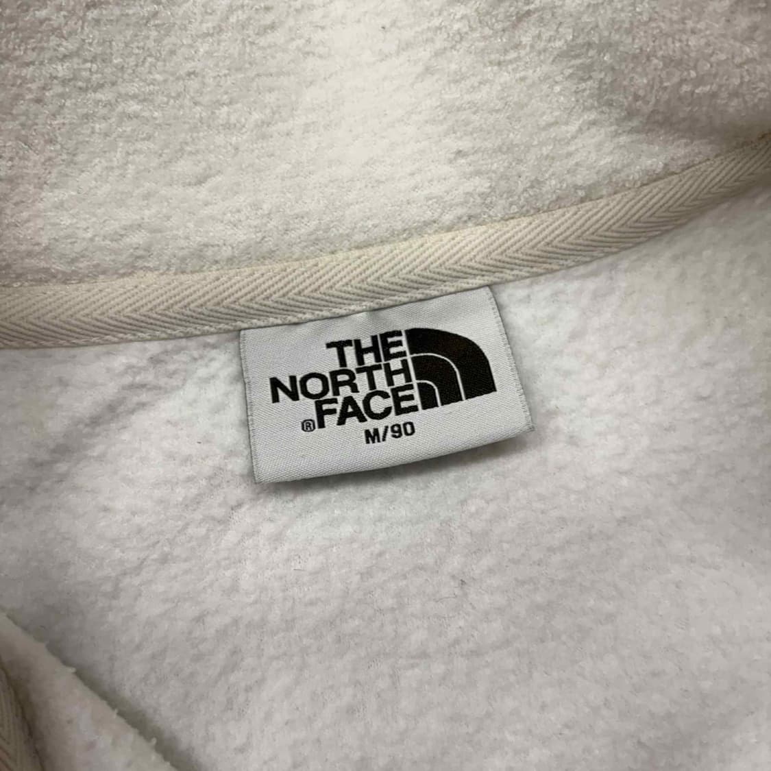 노스페이스 준신형 아이보리 플리스 걸즈 세미크롭 하프집 포켓 후리스(M) 상품이미지4