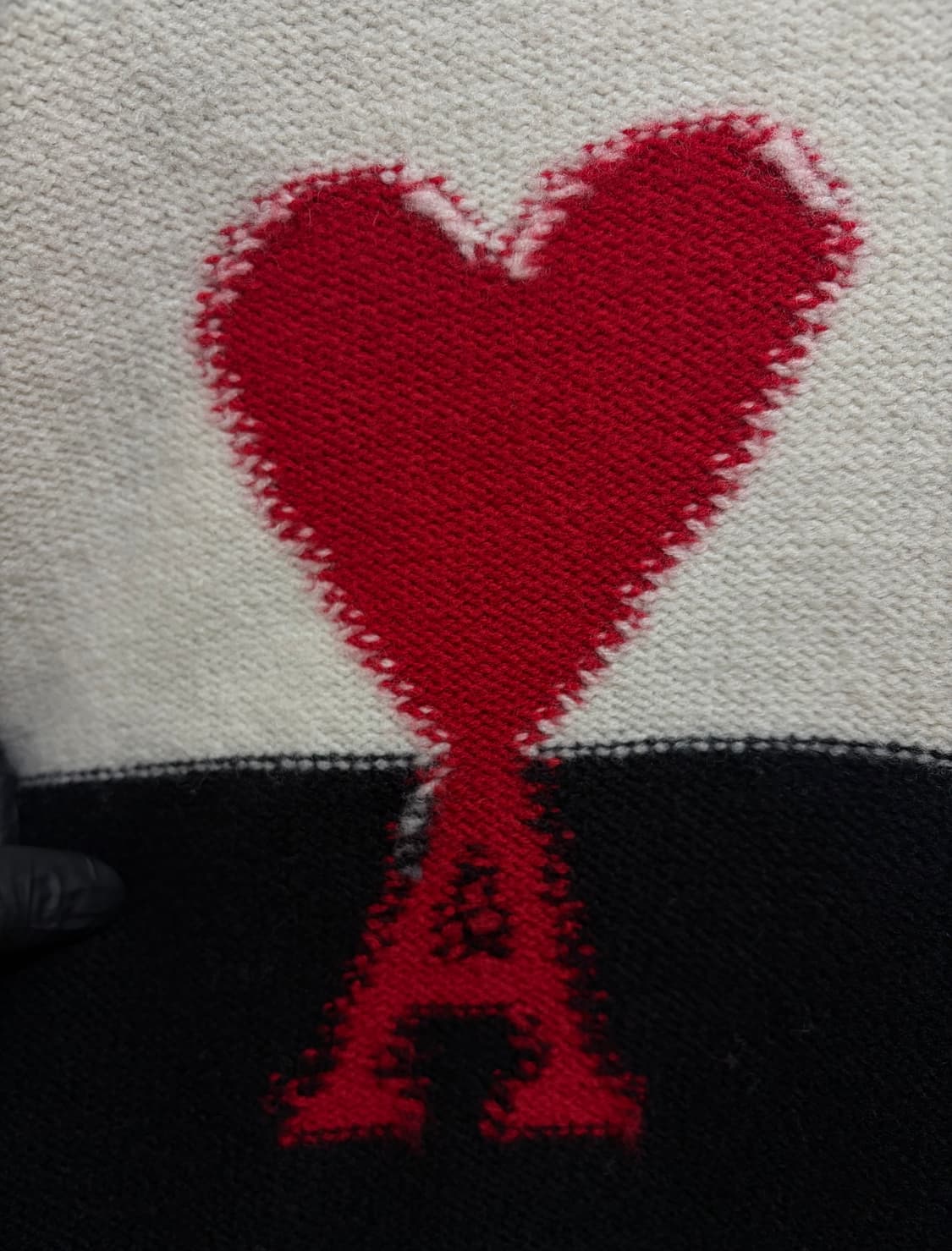 아미 정품 인타르시아 버진울100% 빅하트 터틀넥 상품이미지4