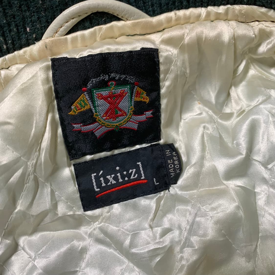 [L] 빈티지 IXIZ 바시티 가죽자켓 상품이미지7