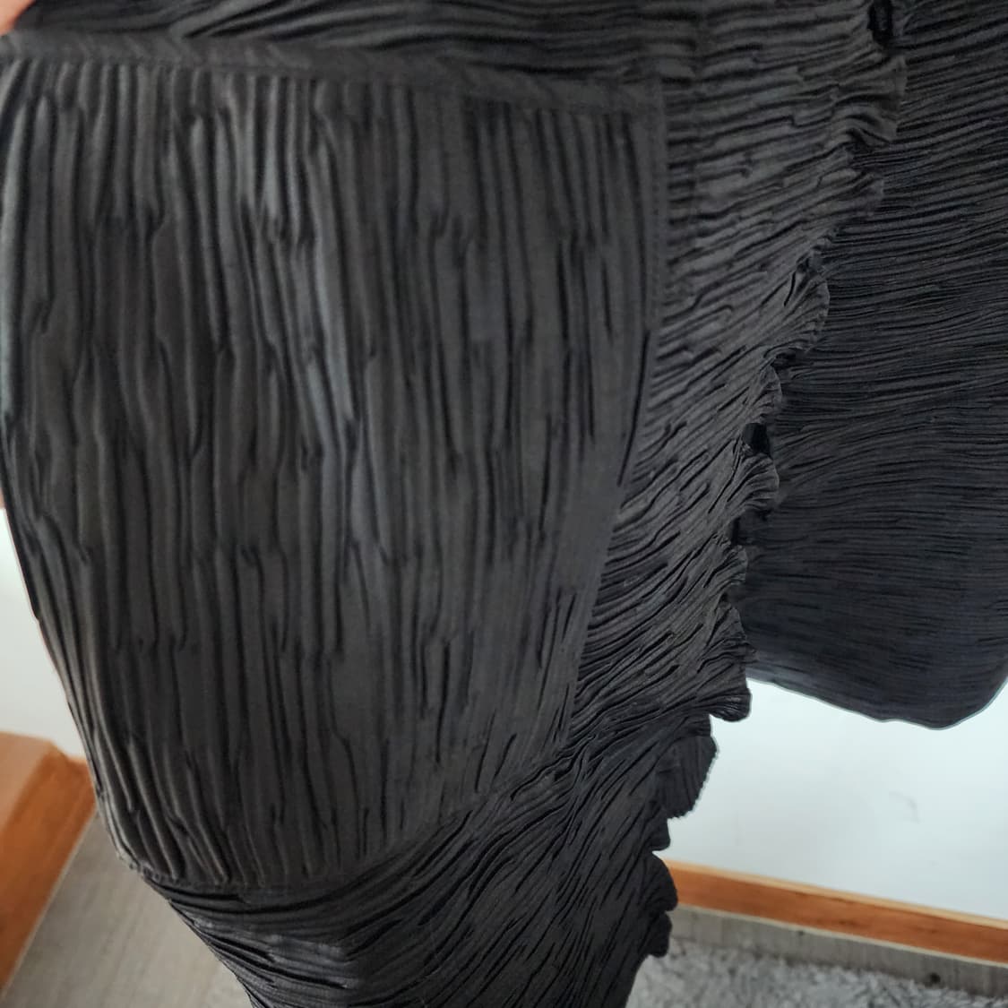 플리츠 롱 조끼 블랙 상품이미지3