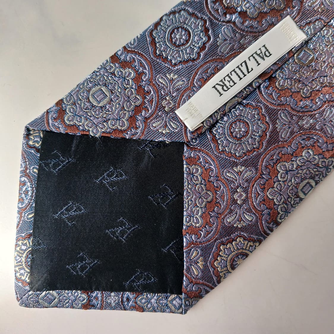 빨질레리 실크 블루 페이즐리 넥타이 8.6cm S~A+등급 E797 상품이미지6