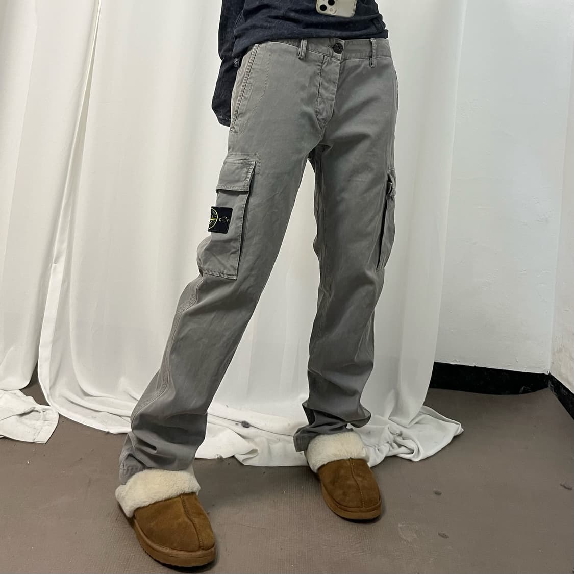 Stone Island Grey Cargo Pants 상품이미지3