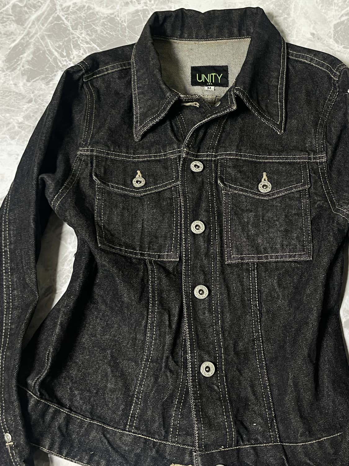 unity black denim jacket 상품이미지5