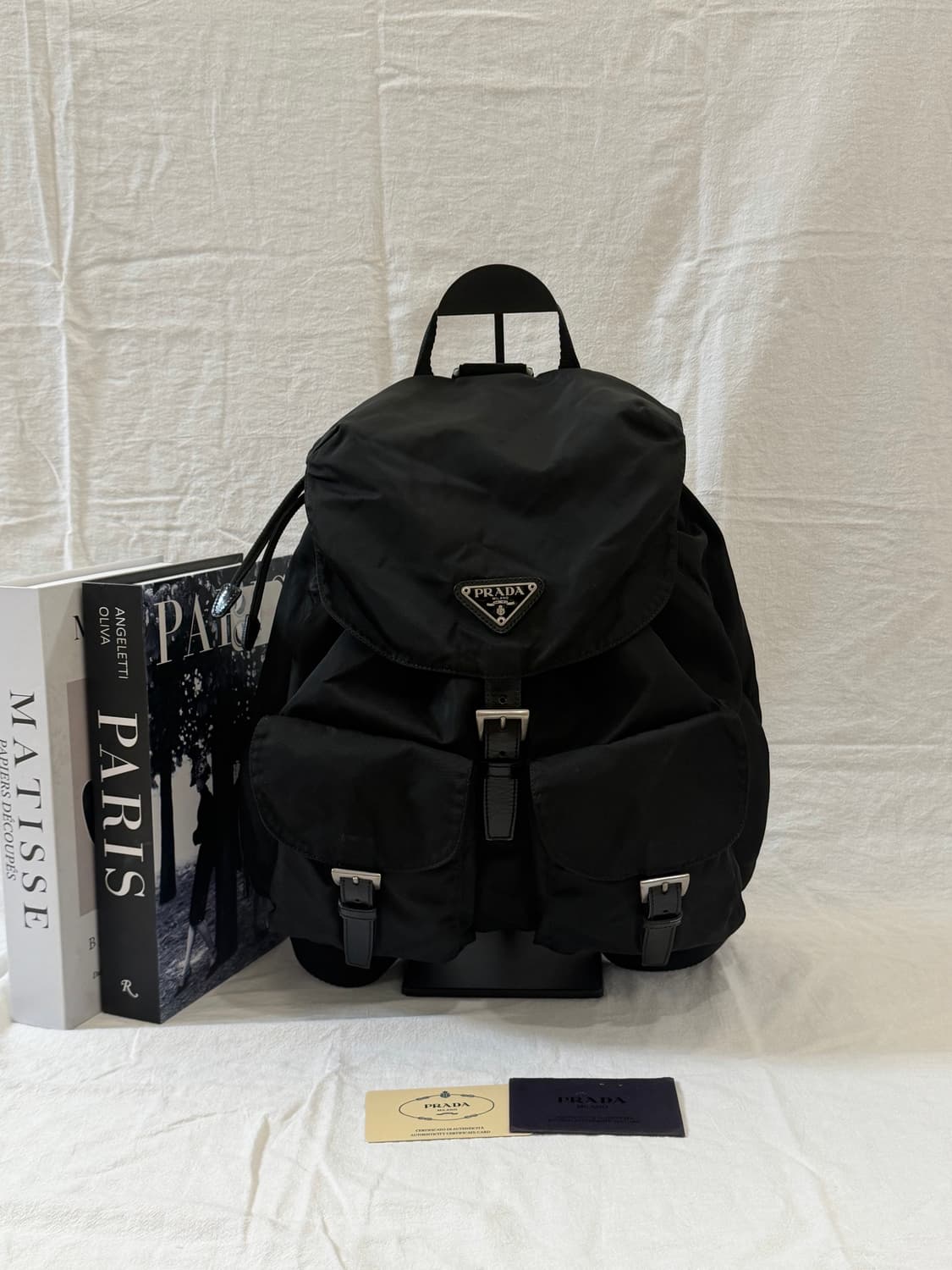 정품 프라다 포코노 나일론 백팩 블랙 미디움 상품이미지2