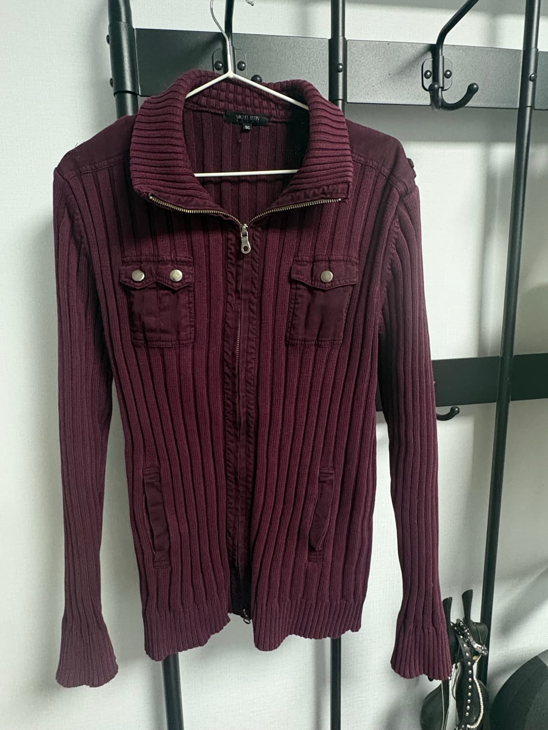 Michel klein 버건디 자켓 상품이미지2