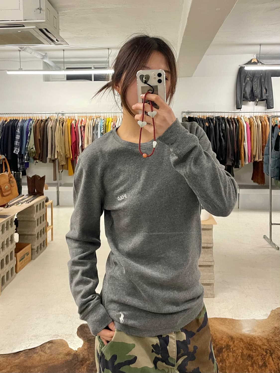 POLO waffle knit t-shirts 폴로 와플 니트 티셔츠 상품이미지9