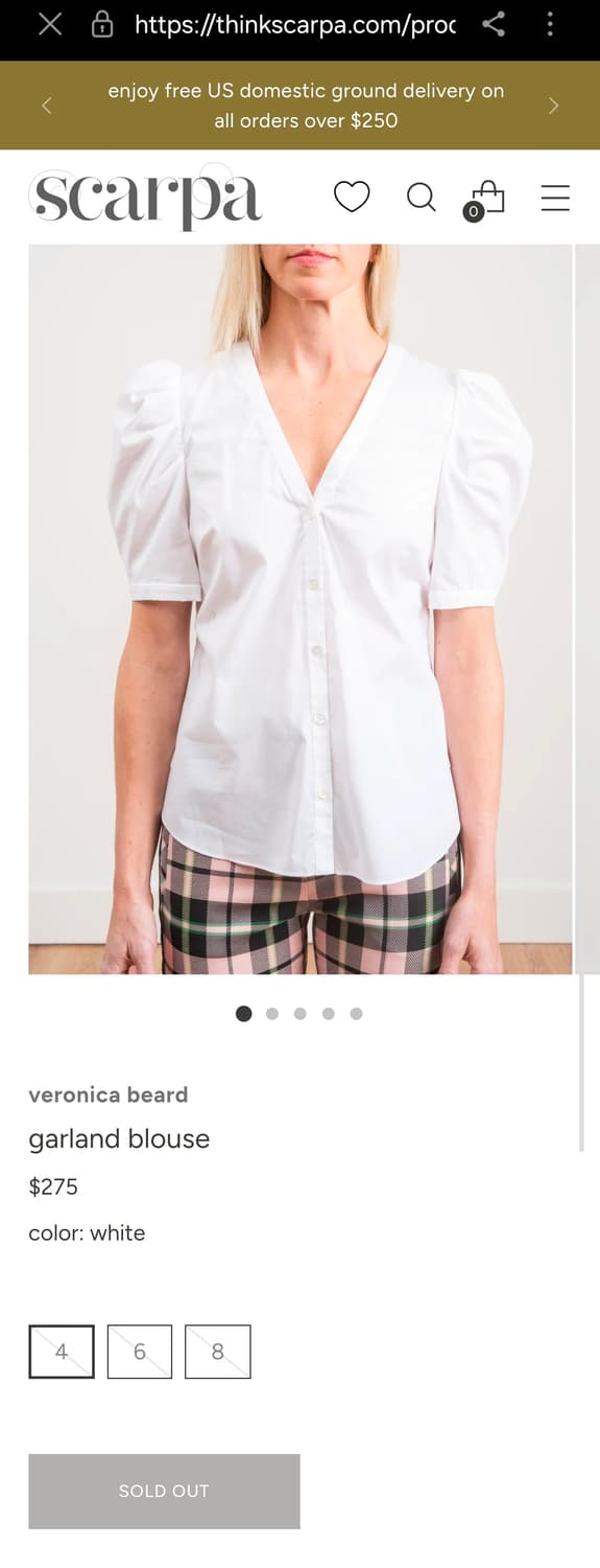 베로니카비어드 화이트 퍼프 블라우스 상품이미지2