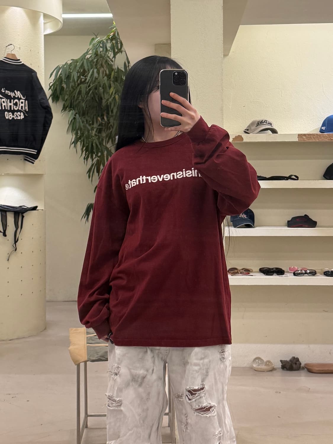 디스이즈네버댓 레드 빅로고 롱슬리브 U359 상품이미지1