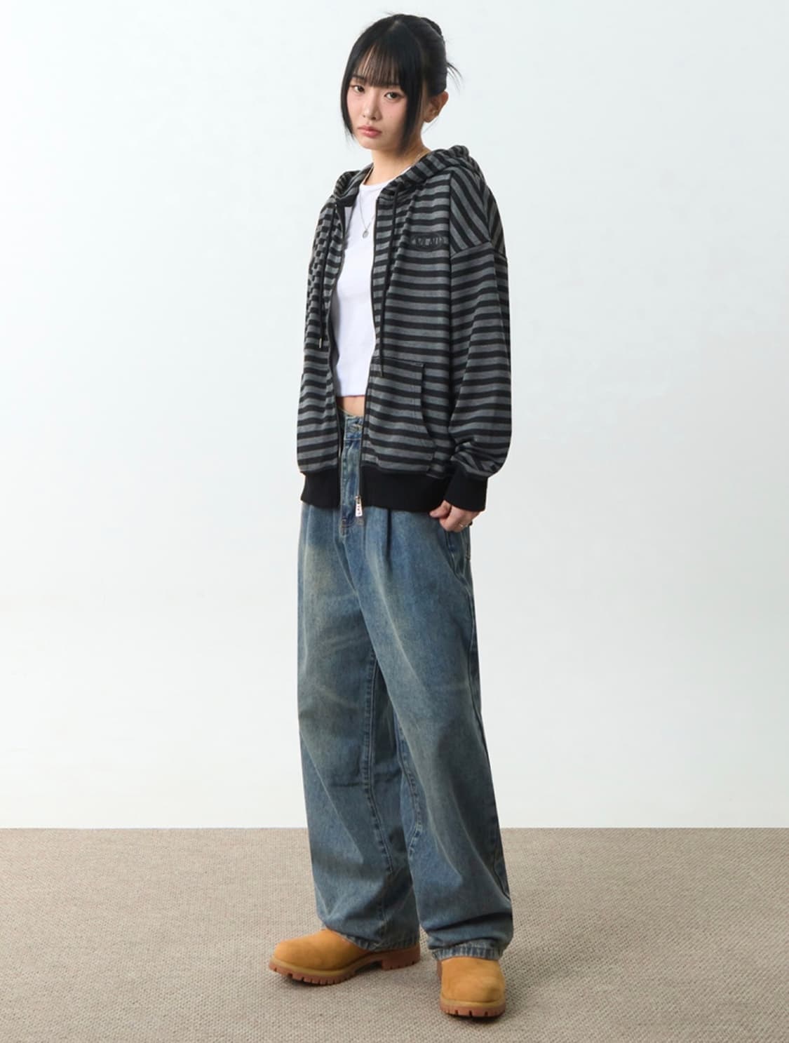 VLAD 스트라이프 후드집업 〰️ 실착 1회 | 꾸안꾸 상품이미지3