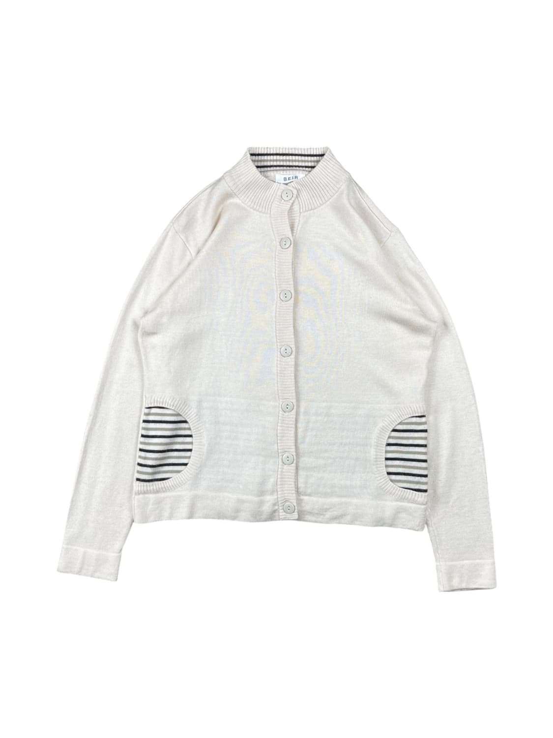 Vintage 울 혼방 스트라이프 니트 가디건  상품이미지1