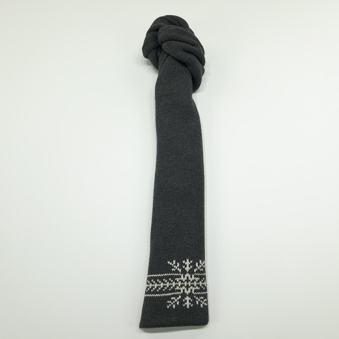 MX236 타미힐피거 그레이 노르딕 코튼 니트 목도리 머플러 상품이미지3