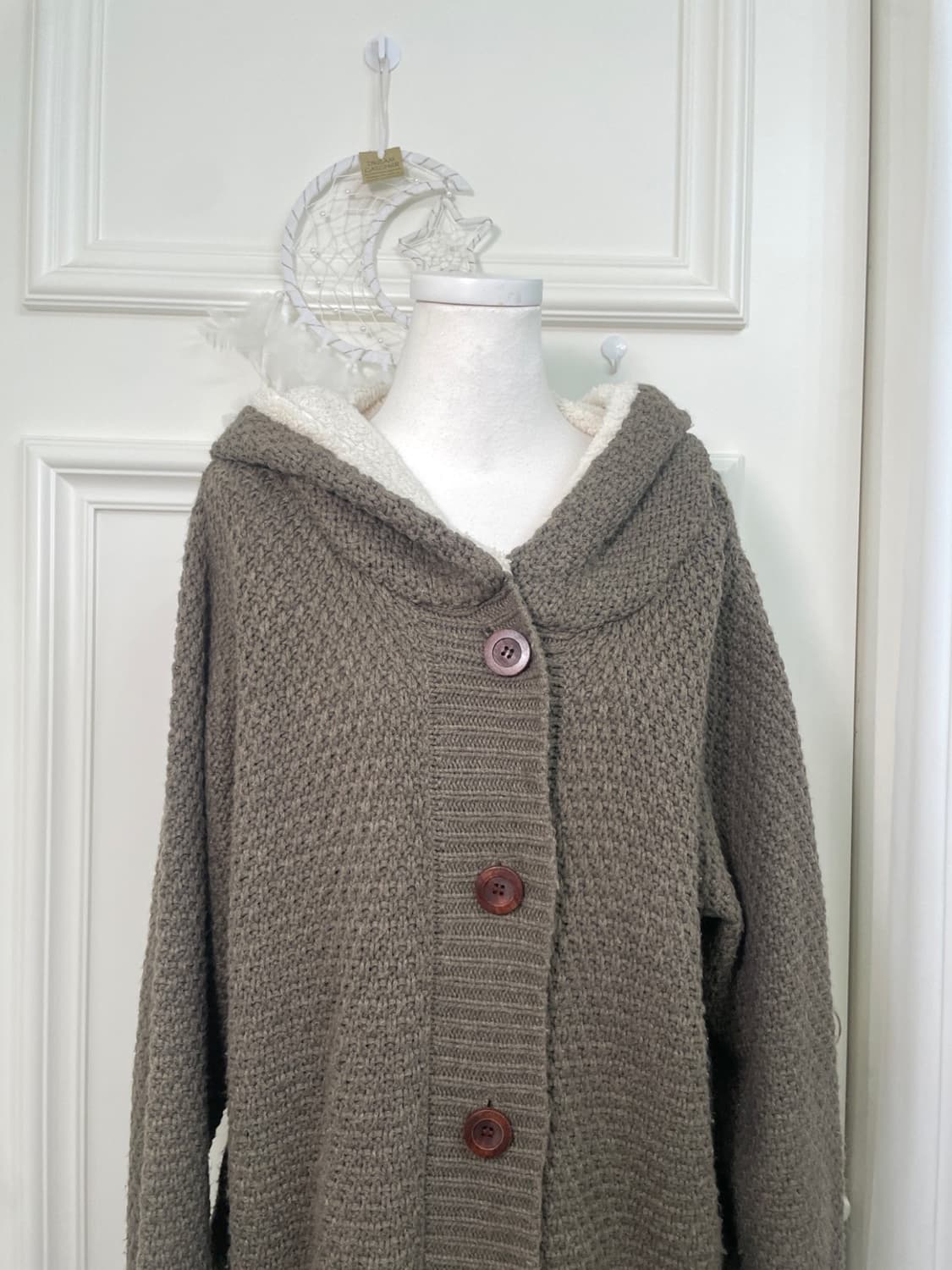 choco brown hoodie fur loose cardigan 상품이미지6