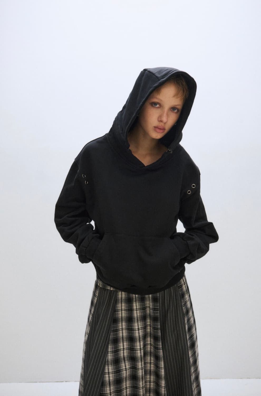 플리즈프로젝트 투웨이 후드 블랙 상품이미지2