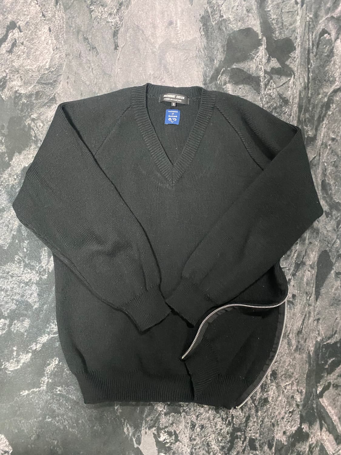 꼼데가르송 옴므듀스 지퍼 디테일 브이넥 니트 상품이미지1