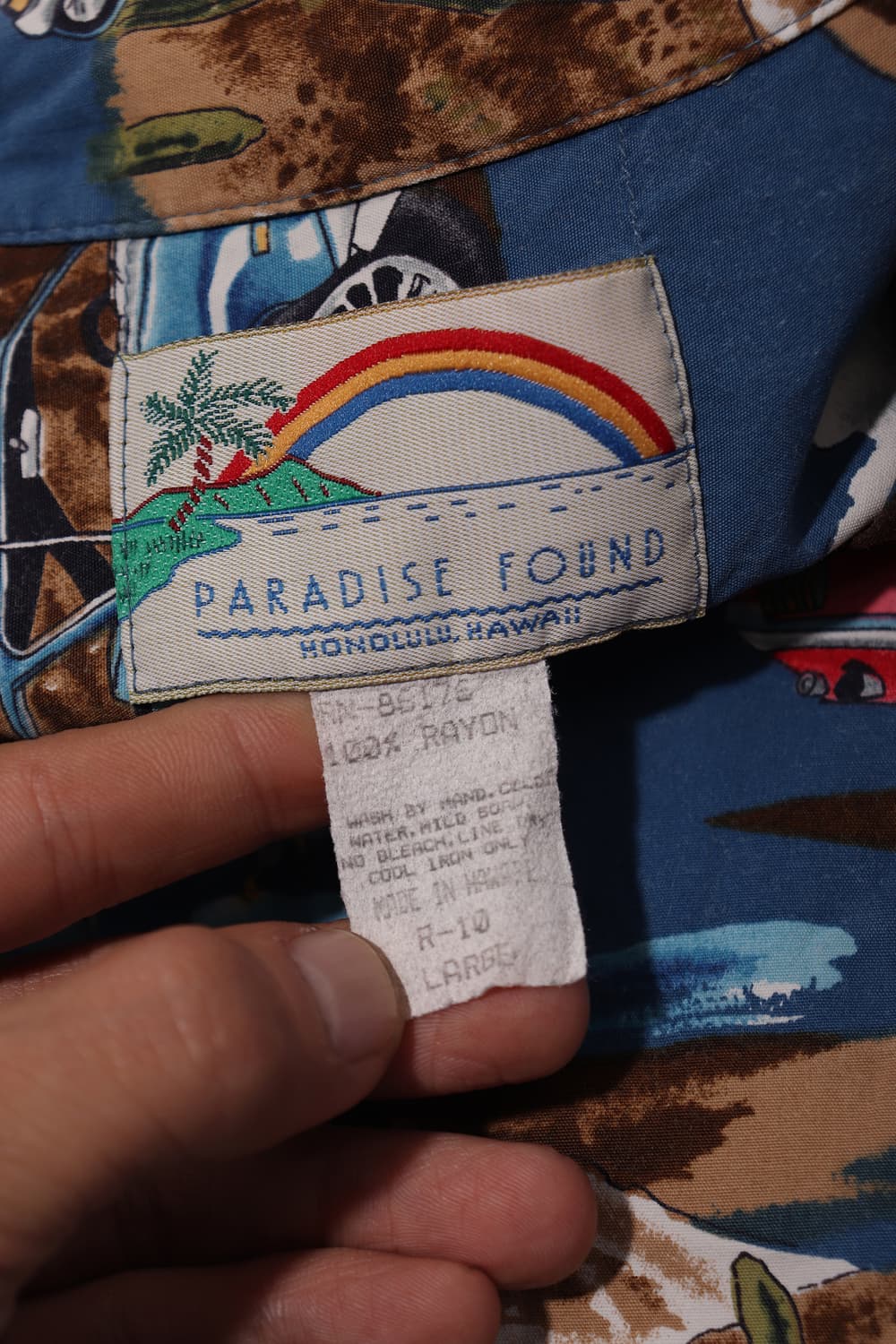 PARADISE FOUND USA MADE 레이온 하와이안 셔츠   상품이미지5