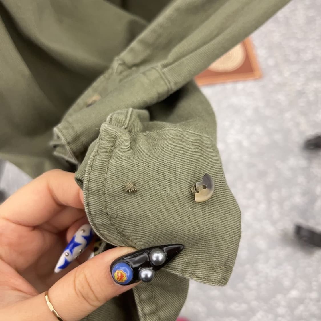 랭글런 사파리 올리브 카키 컴포트 워크 셔츠 2XL C08746 상품이미지8