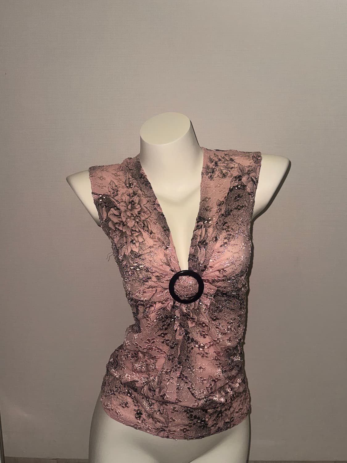 오리엔탈 페어리코어 핑크 실버 슬리브리스  상품이미지3