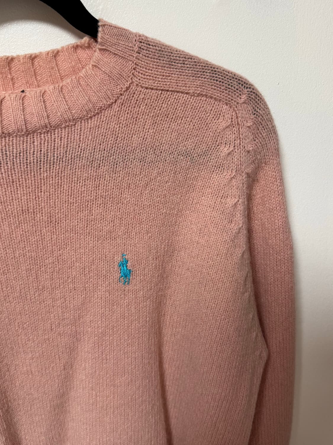 빈티지 폴로 핑크 니트 상품이미지3