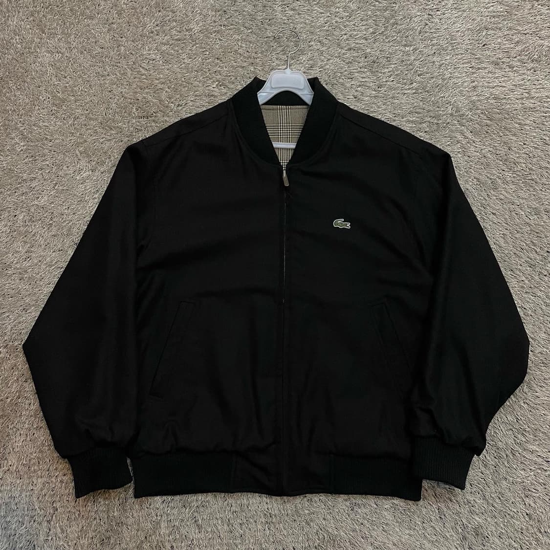 라코스테 블랙체크 리버시블 블루종 자켓 상품이미지3