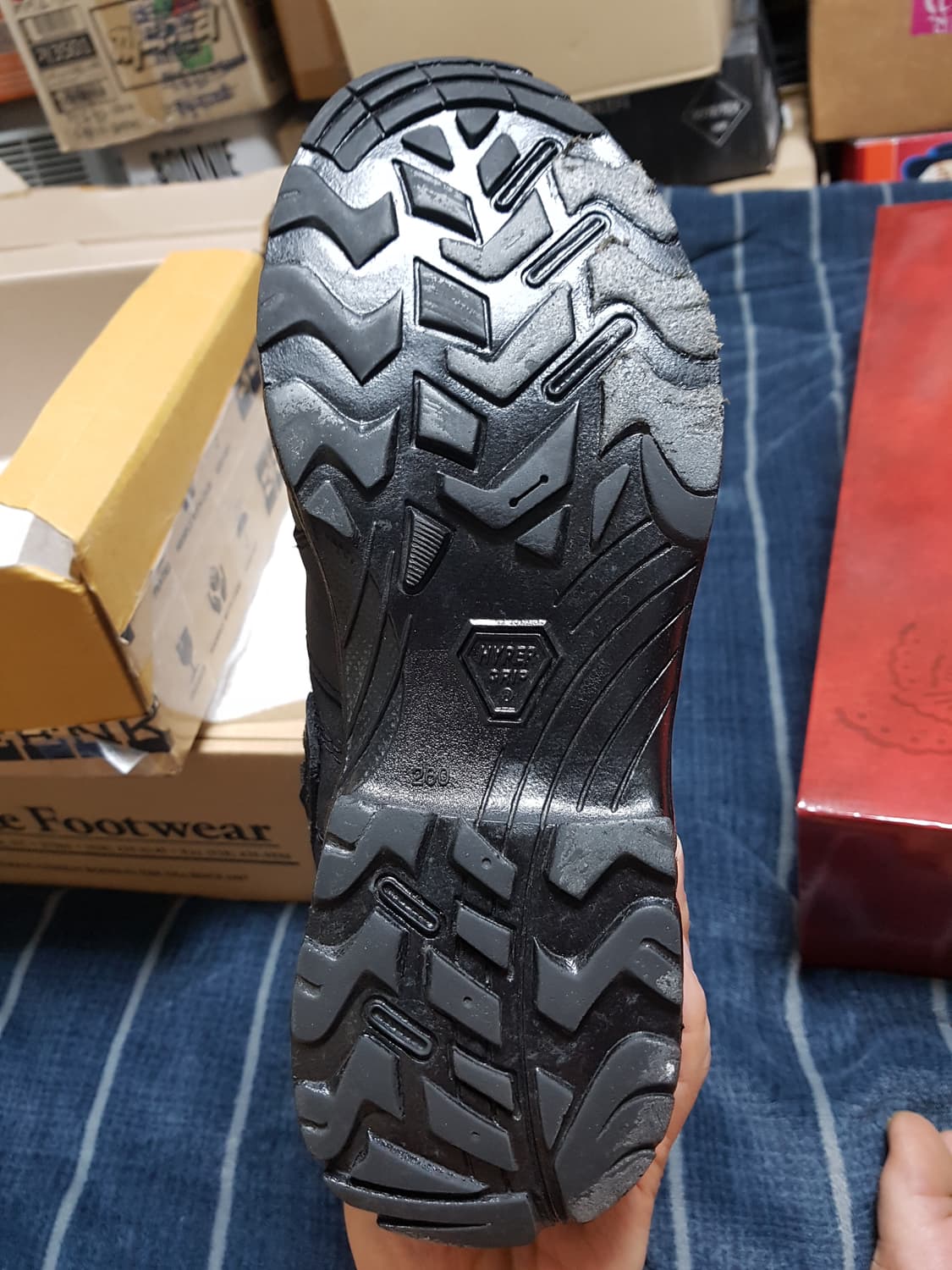 트렉스타 검정색 택티컬 워커 지퍼 부츠 260R 판매 상품이미지4