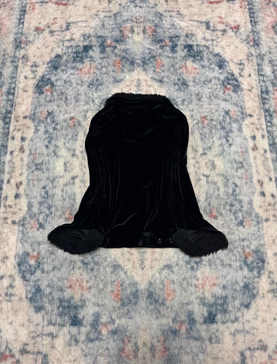 Abahouse fur trimming velour shirts 상품이미지7