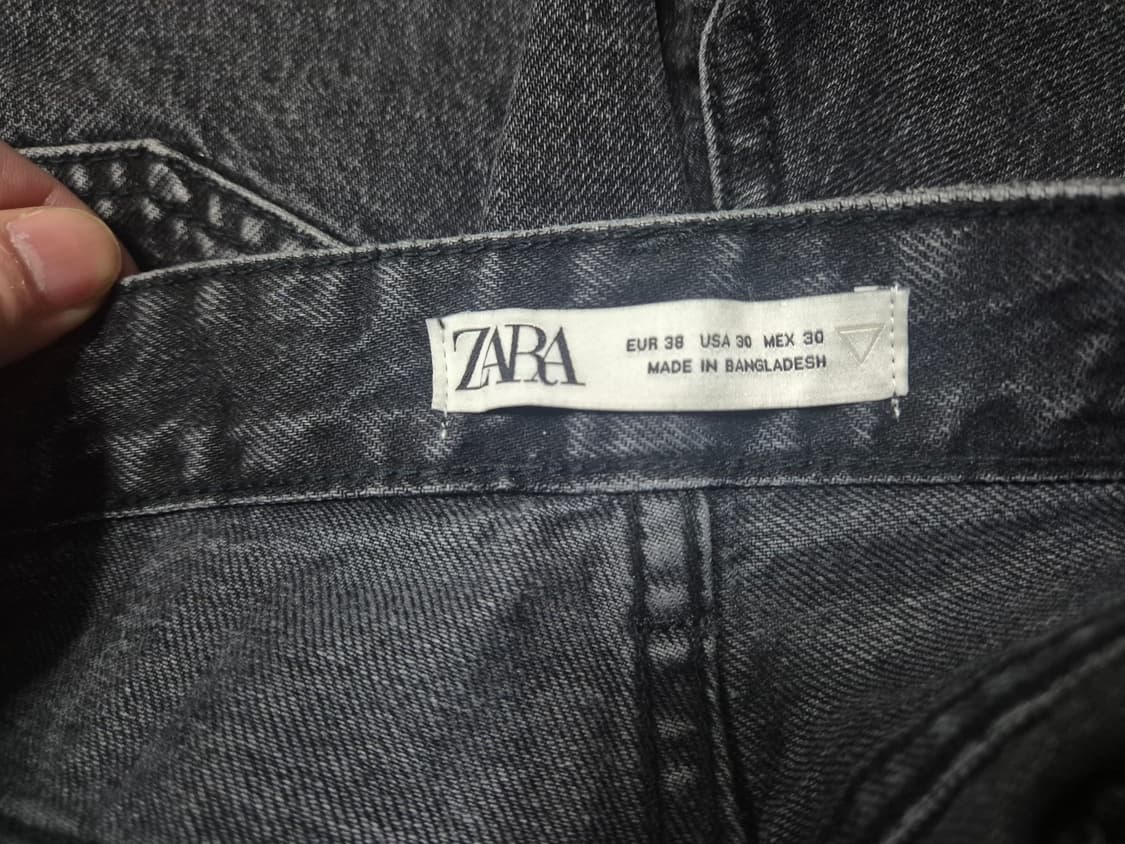 Zara 자라 스트레이트핏 흑청 데님(새상품) 상품이미지8