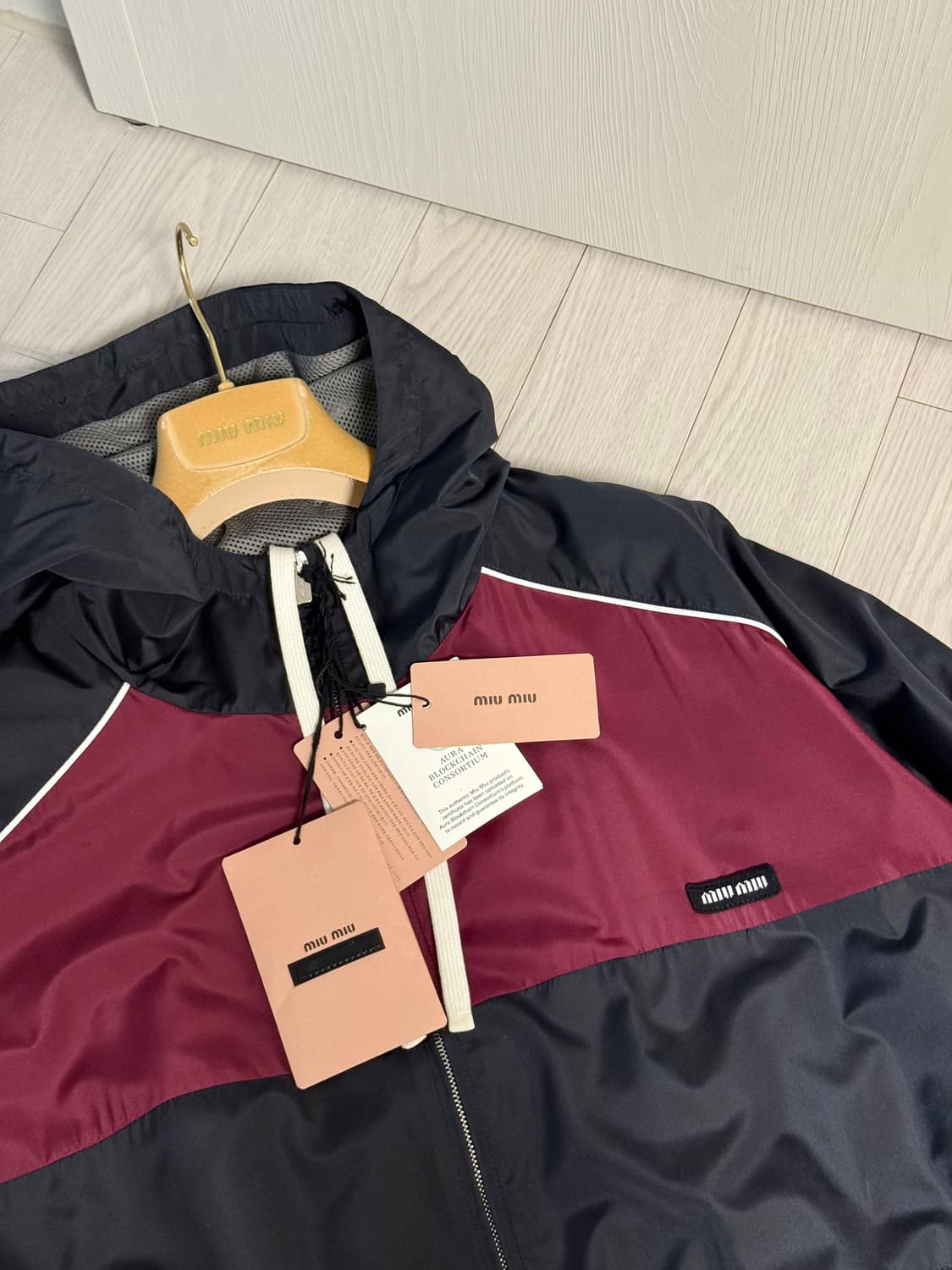 [44] 미우미우 바람막이 지퍼 블루종 재킷 상품이미지4
