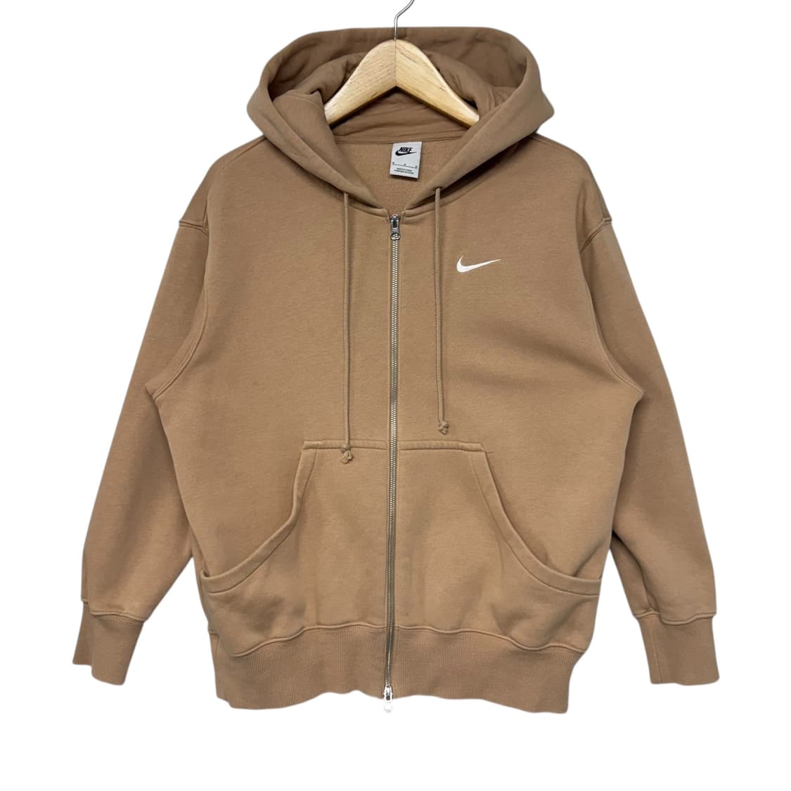 나이키 스우시 후드집업 베이지 상품이미지1