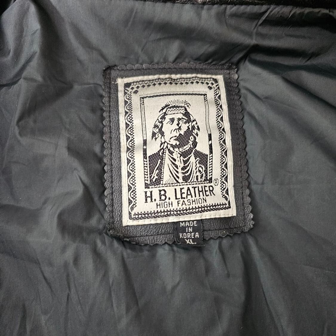 H.B. LEATHER 빈티지 소가죽 자켓 XL 상품이미지6