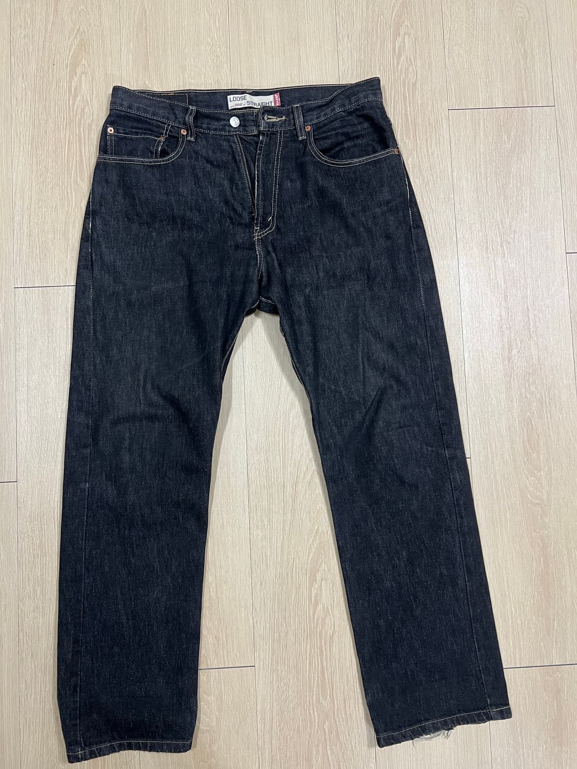 [32x32] 리바이스 569 흑청데님 팬츠 상품이미지1