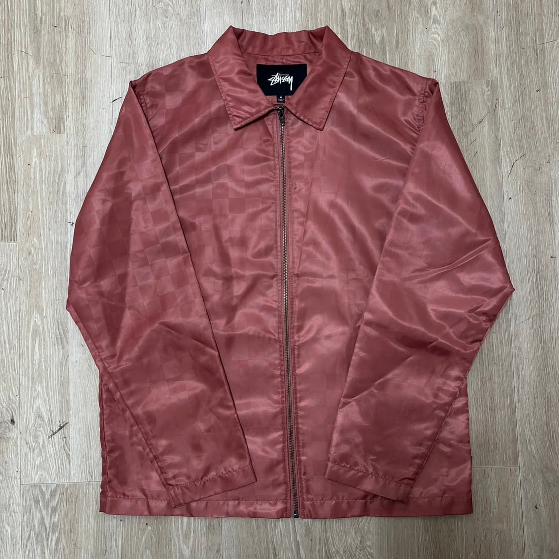 스투시 Stussy 체커보드 사틴 코치 자켓 M(95) 상품이미지1