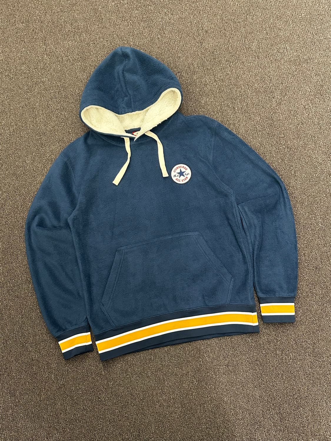 M)컨버스 빈티지 양털 네이비 후디 상품이미지2