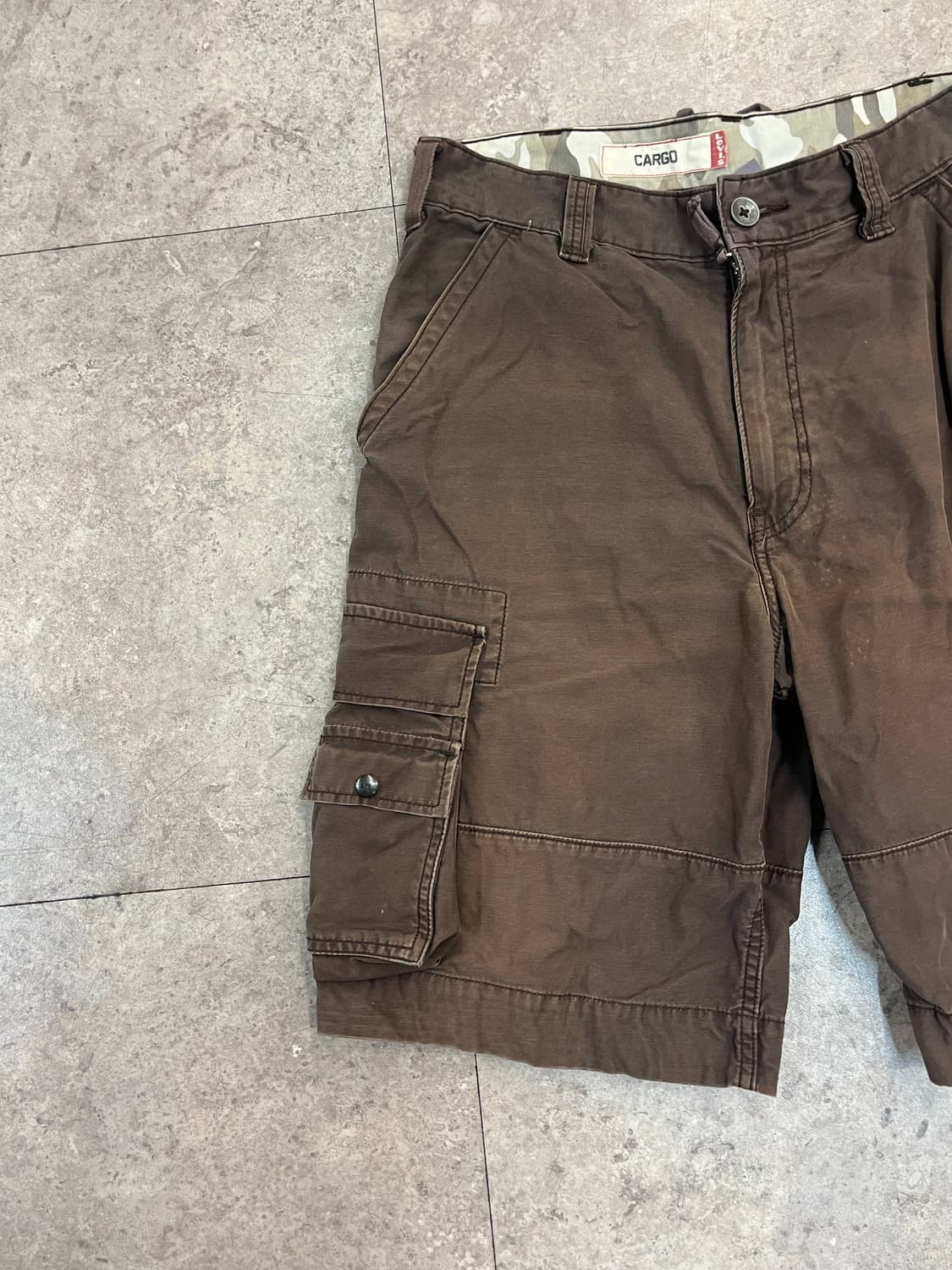 리바이스 카고 하프 팬츠 브라운 W32 #csz3382 상품이미지4