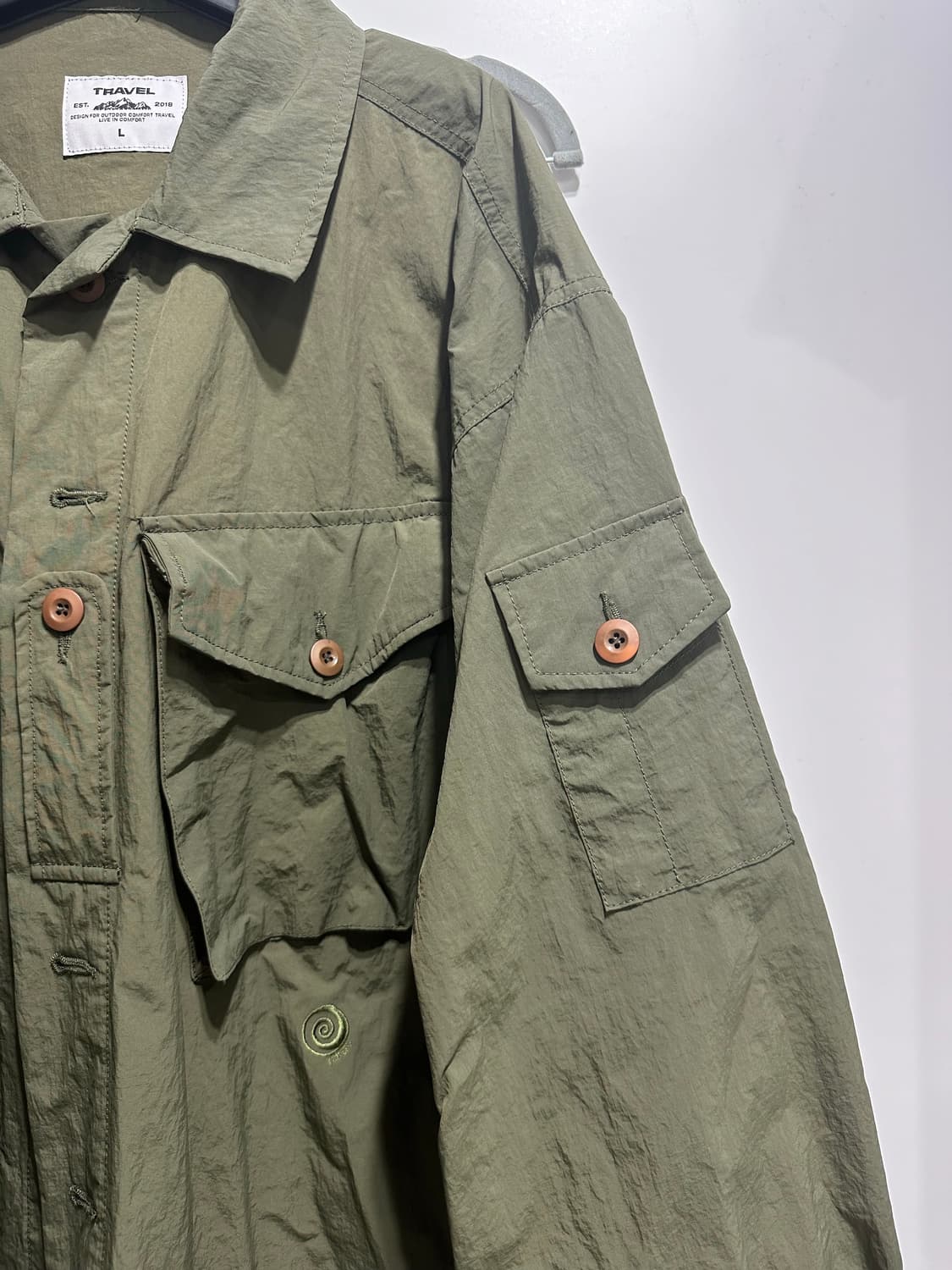 L] 트레블 셔츠 카키 상품이미지4