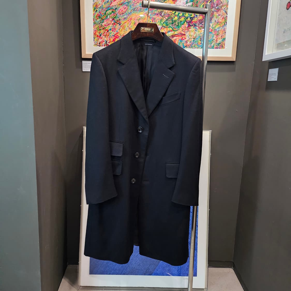 톰포드 캐시미어 100% 블랙 신상 롱 코트 상품이미지1