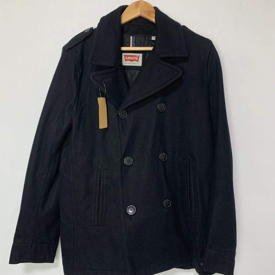 리바이스 블랙 더블 버튼 피코트 빈티지 남녀공용 상품이미지2