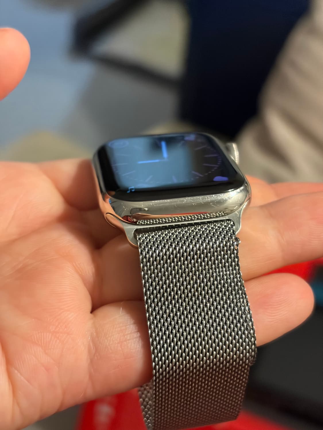 애플워치 시리즈 9 셀룰러 41mm 스테인리스 모델 정품 밀레니엄 루프  상품이미지3