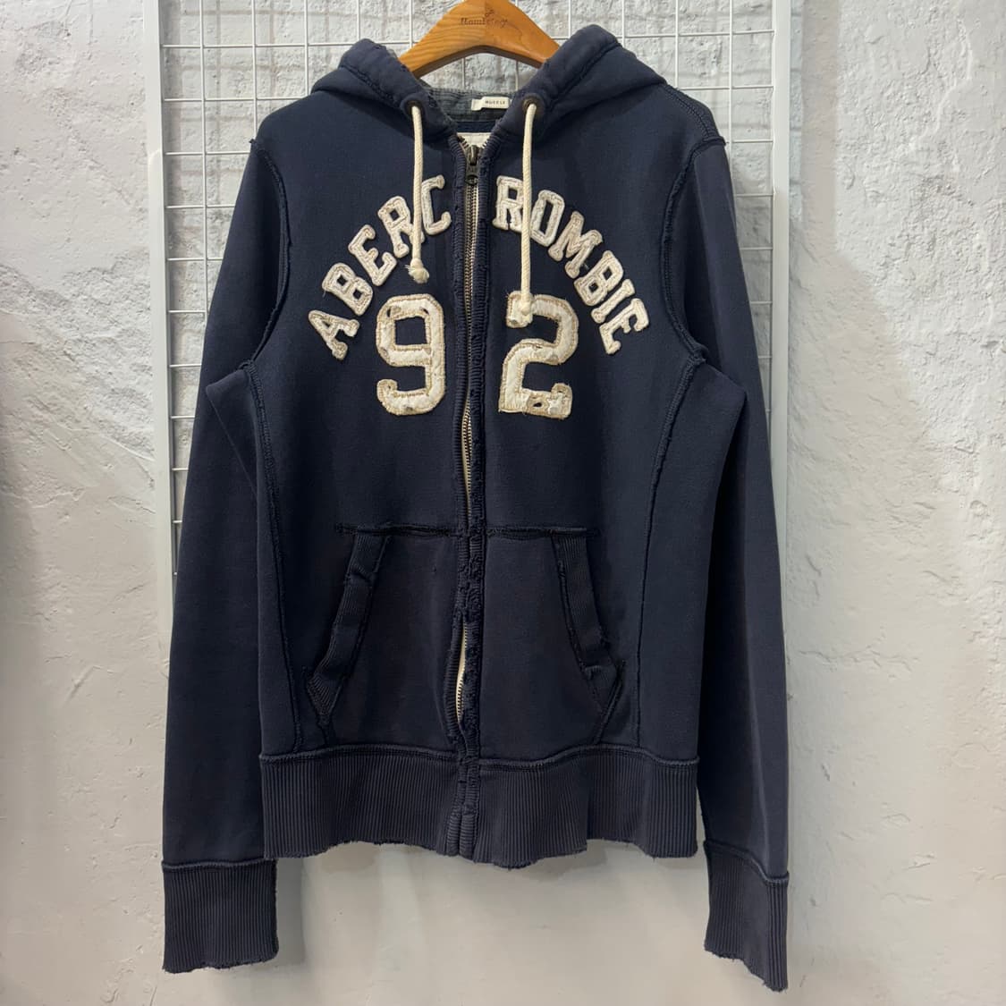 아베크롬비 y2k 빈티지 네이비 후드집업 S 상품이미지1