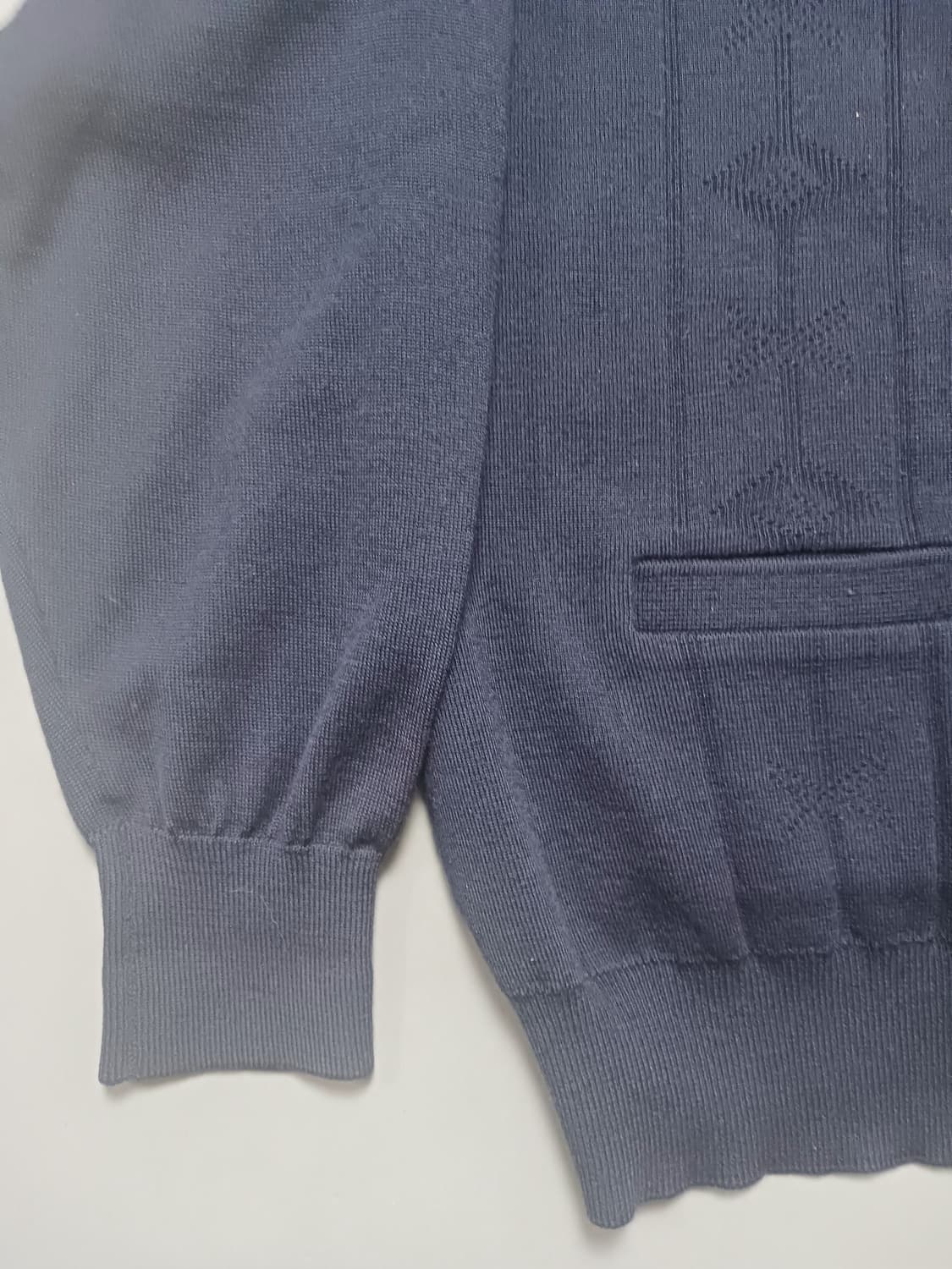 [105] 피에르가르뎅 네이비 울 100% 가디건 상품이미지4