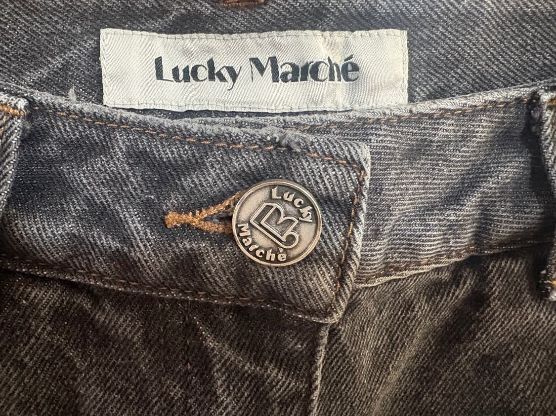 럭키슈에트블랙데님와이드진 상품이미지2