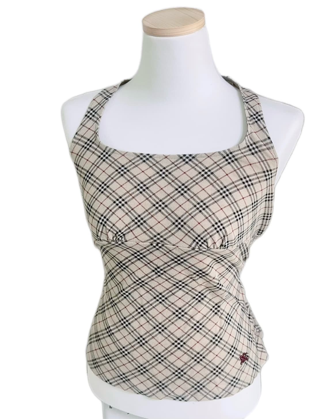 버버리 유일매물 블루라벨 노바체크 홀터넥 민소매 나시 슬리브리스 상품이미지2