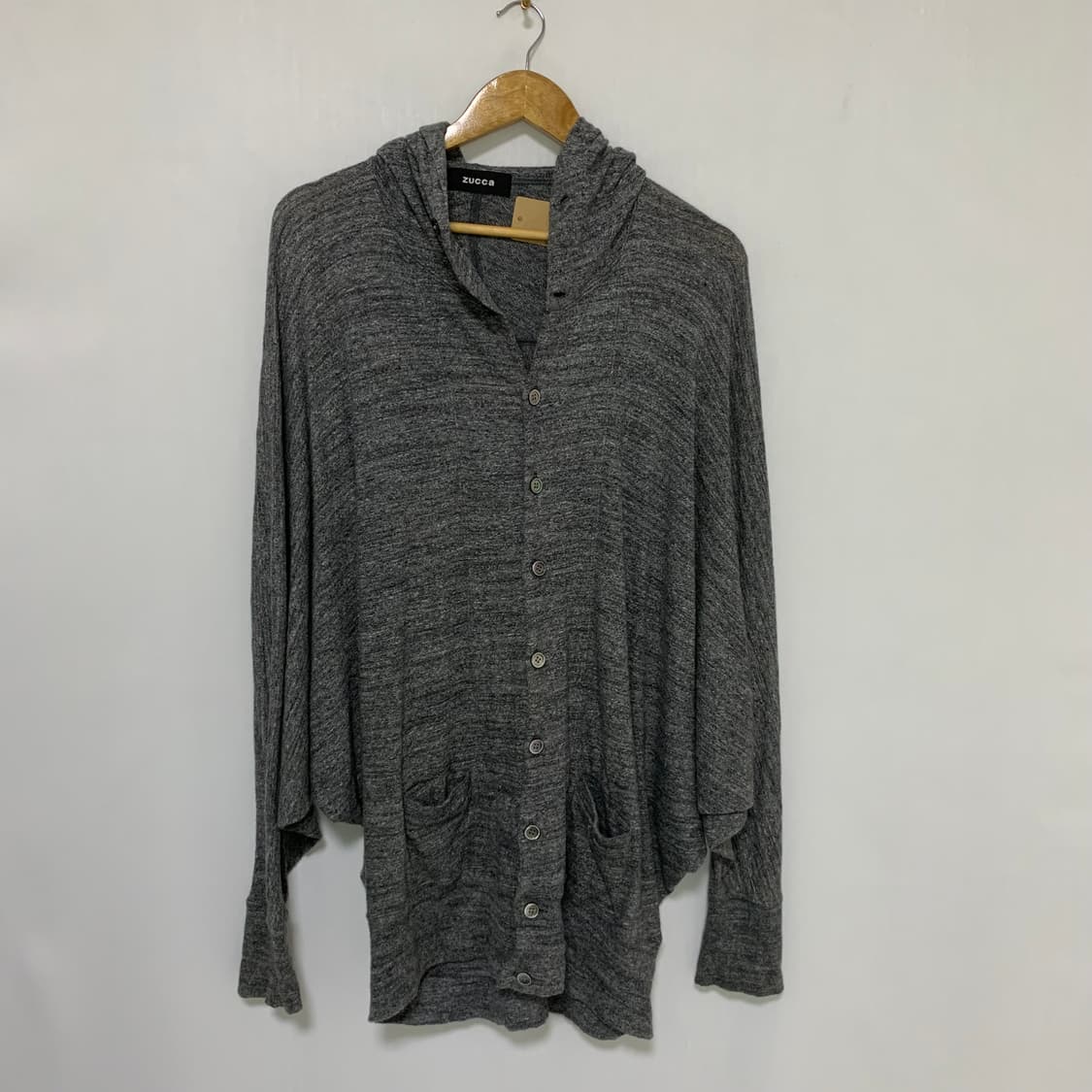 Zucca 일본 빈티지 그레이 루즈핏 후드 가디건 M 상품이미지5