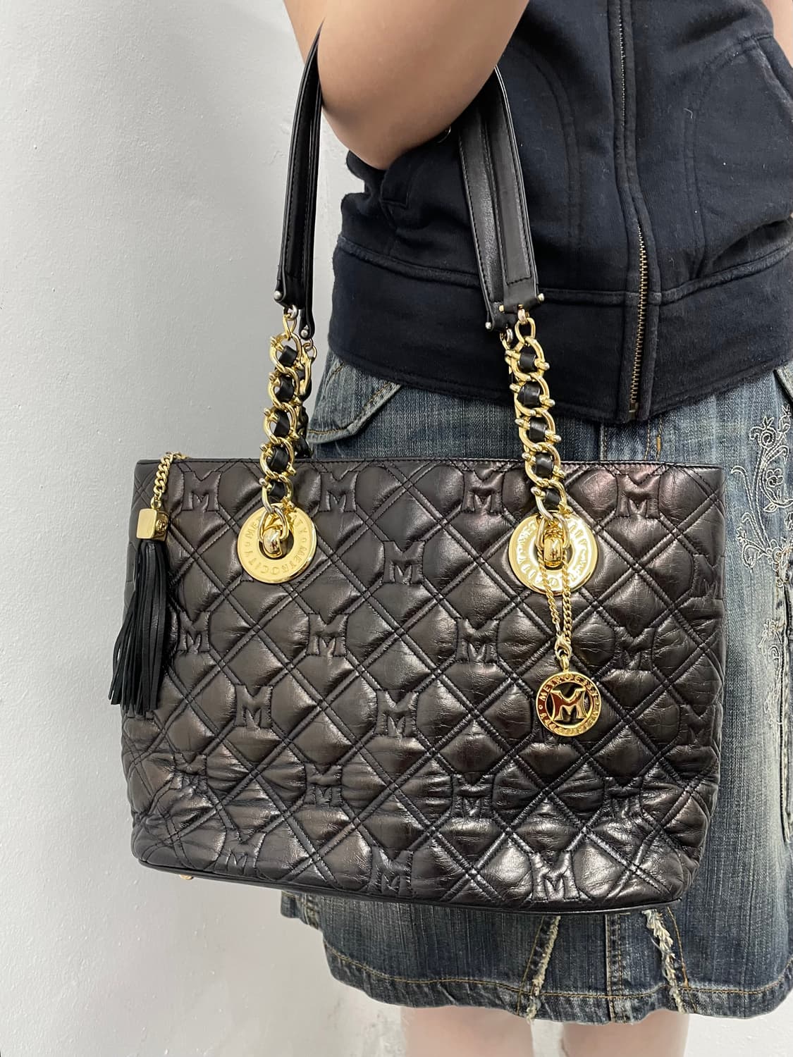 메트로시티 갸루 퀼팅 체인 태슬백  상품이미지3