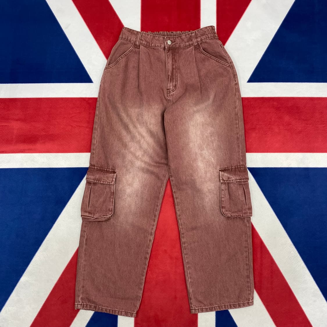  엑스톤즈 와이드 데님 카고팬츠 M 실측 L  상품이미지1