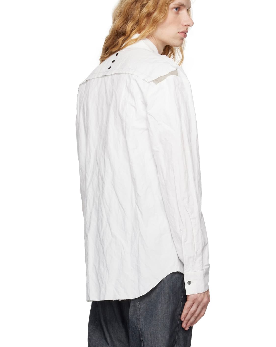 카르넷아카이브 화이트 스킨오프 셔츠 상품이미지3